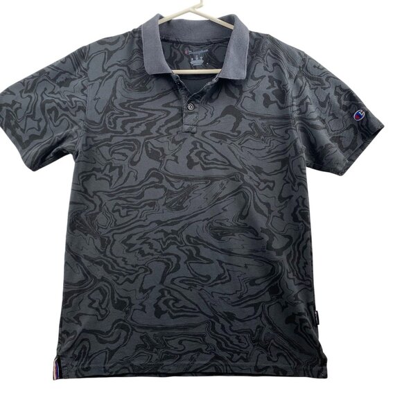 Champion Men's Polo Shirt Small Short-Sleeve With Abstract Camo Pattern - Picture 1 of 10